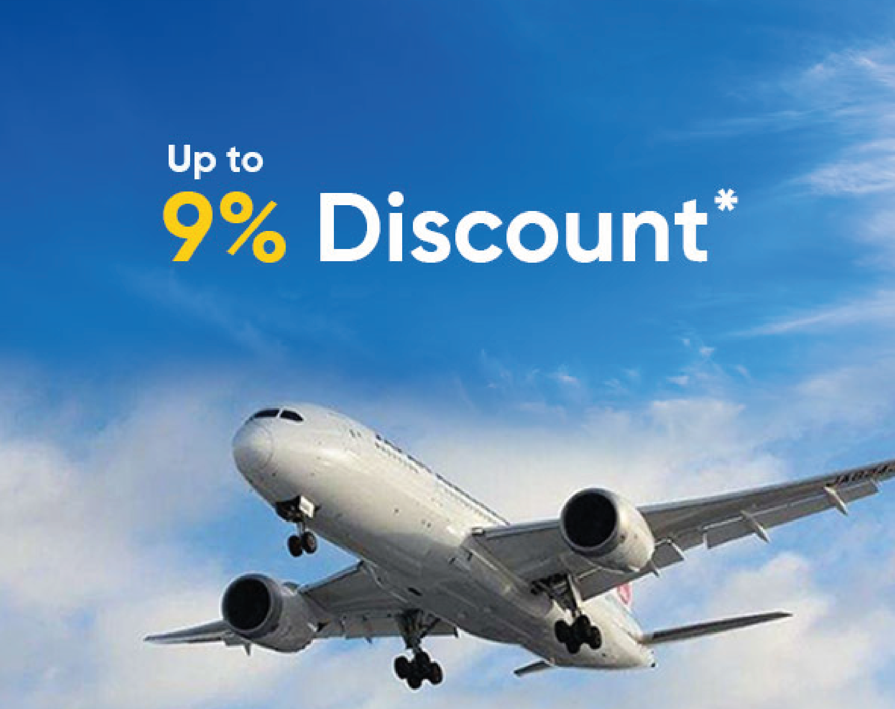 Domestic Airticket 9%